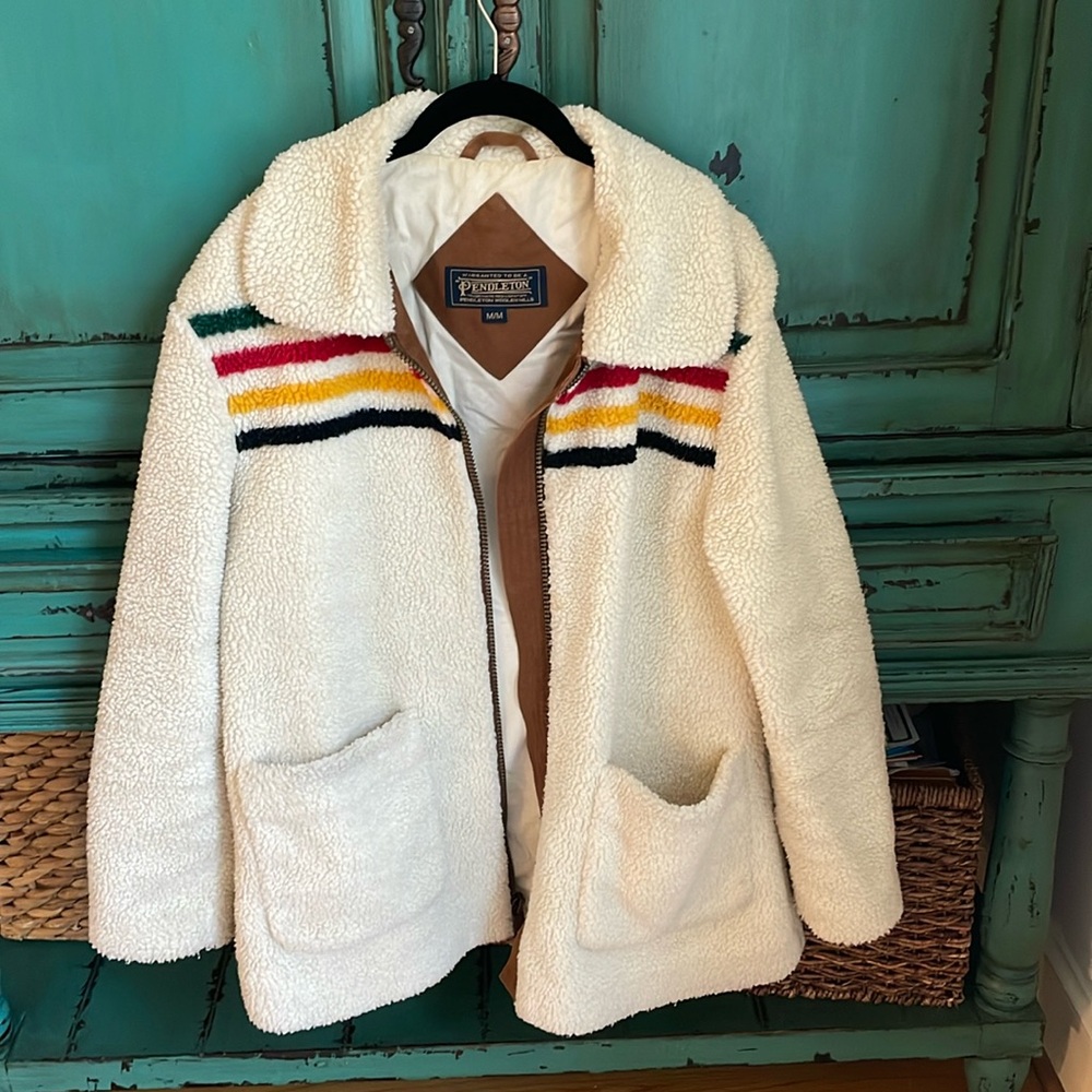 Pendleton glacier sunset fleece coat size medium